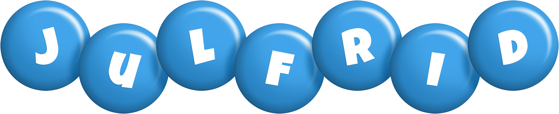 Julfrid candy-blue logo