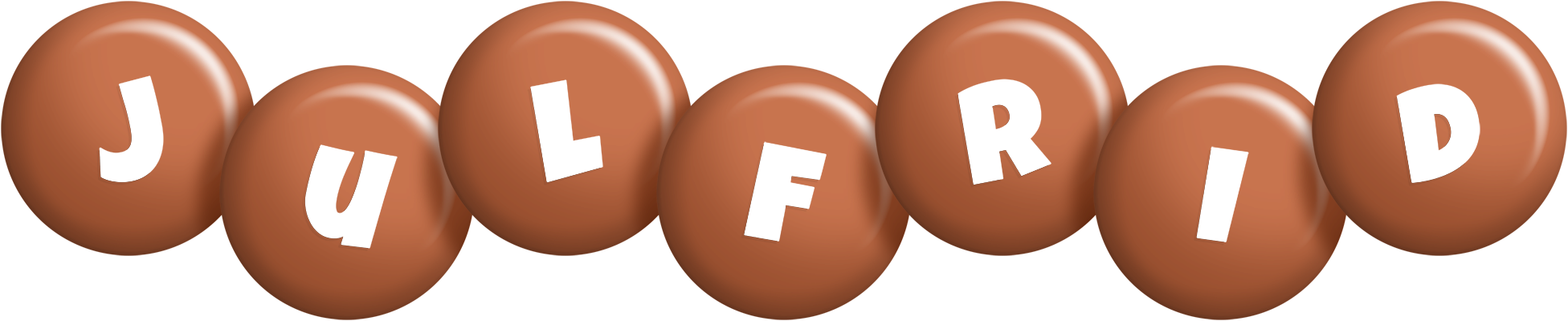 Julfrid candy-brown logo