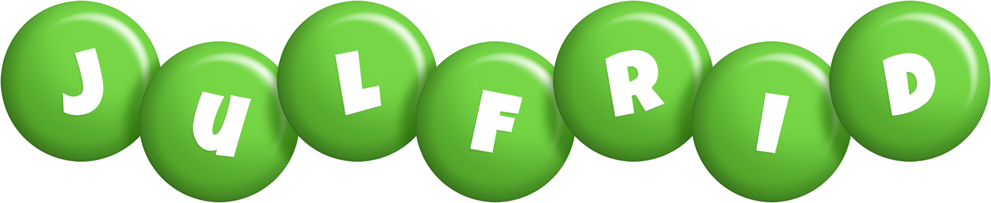 Julfrid candy-green logo