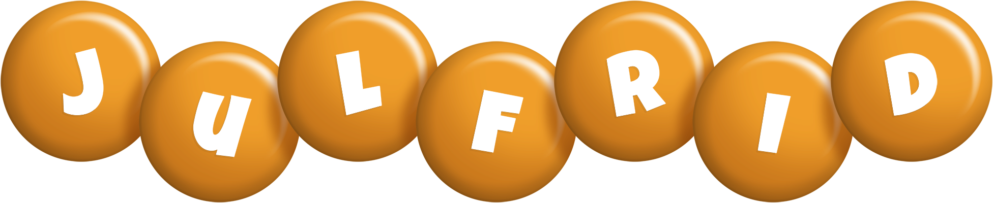 Julfrid candy-orange logo