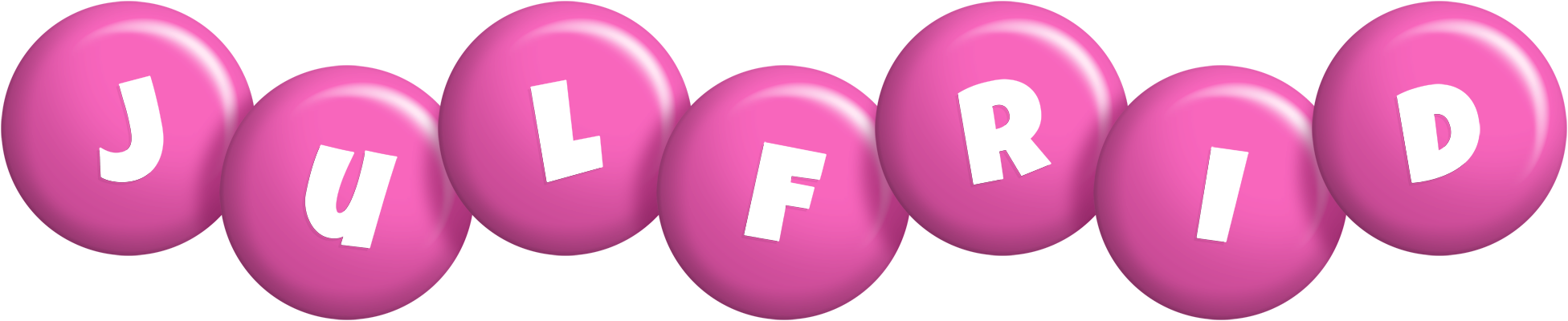 Julfrid candy-pink logo