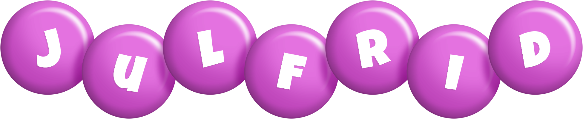 Julfrid candy-purple logo