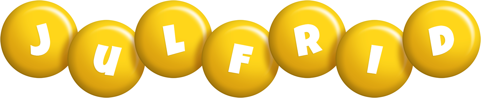 Julfrid candy-yellow logo