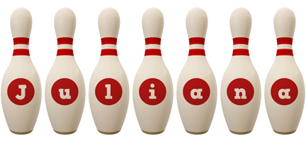 Juliana bowling-pin logo