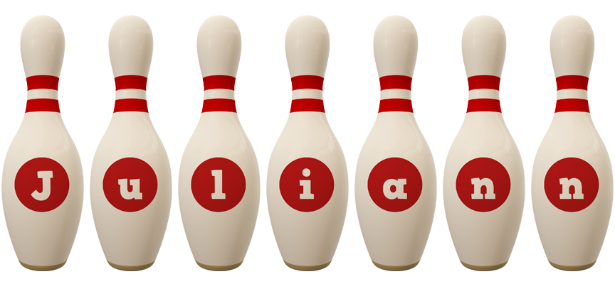 Juliann bowling-pin logo