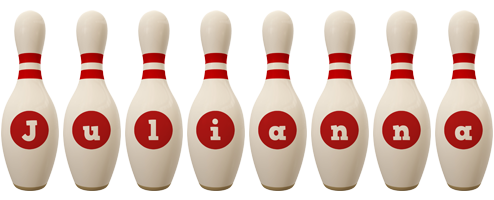 Julianna bowling-pin logo