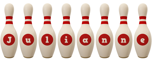 Julianne bowling-pin logo