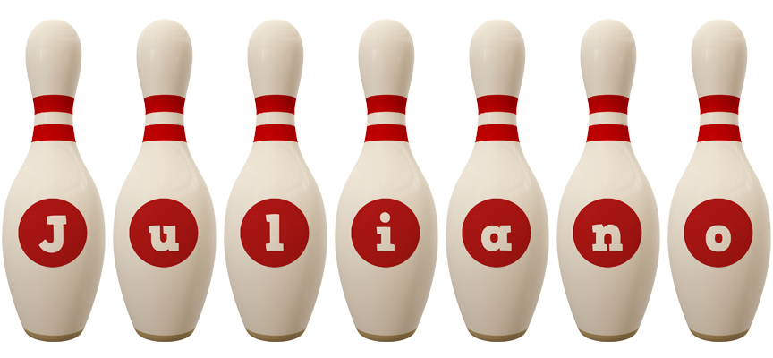 Juliano bowling-pin logo