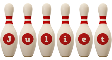 Juliet bowling-pin logo
