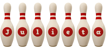 Julieta bowling-pin logo