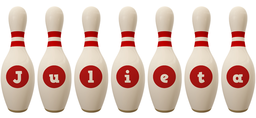 Julieta bowling-pin logo