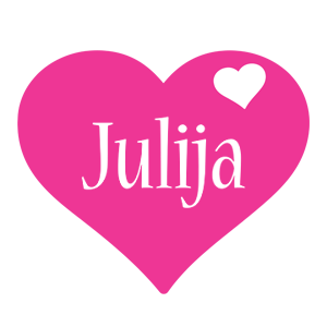 Julija love-heart logo