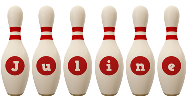 Juline bowling-pin logo