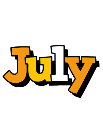 July cartoon logo