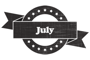 July grunge logo
