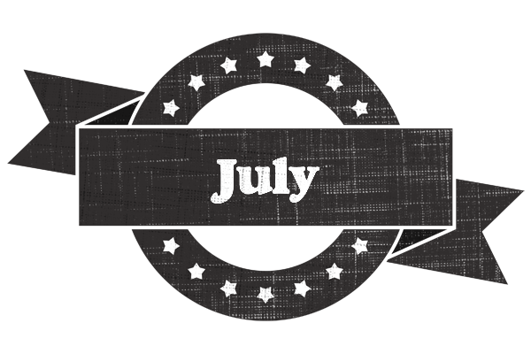 July grunge logo