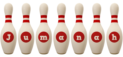 Jumanah bowling-pin logo