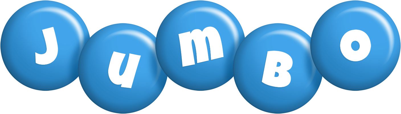 Jumbo candy-blue logo