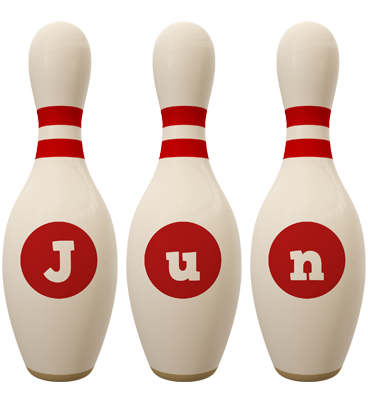 Jun bowling-pin logo