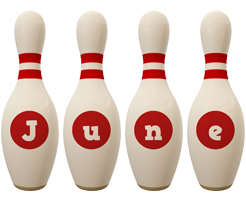 June bowling-pin logo