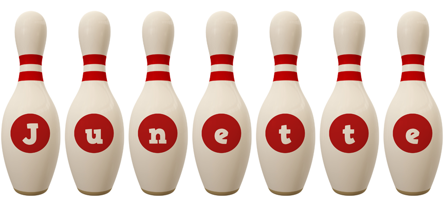 Junette bowling-pin logo