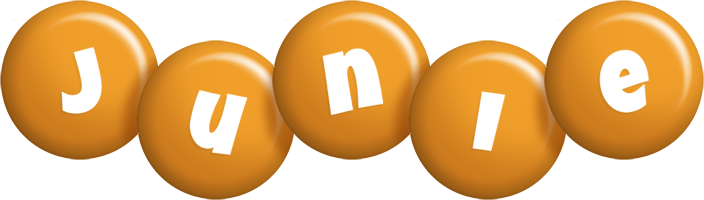 Junie candy-orange logo