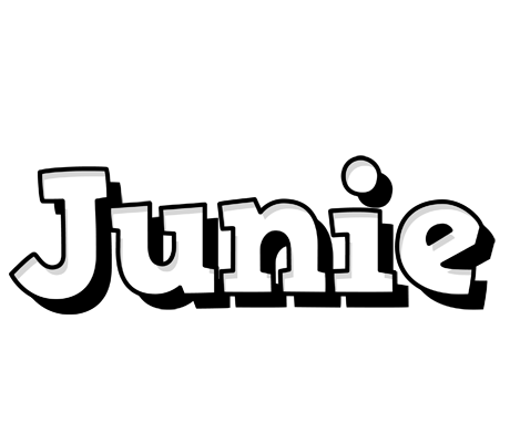 Junie snowing logo