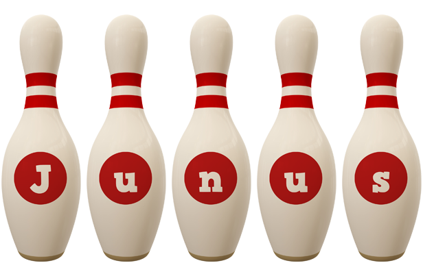 Junus bowling-pin logo