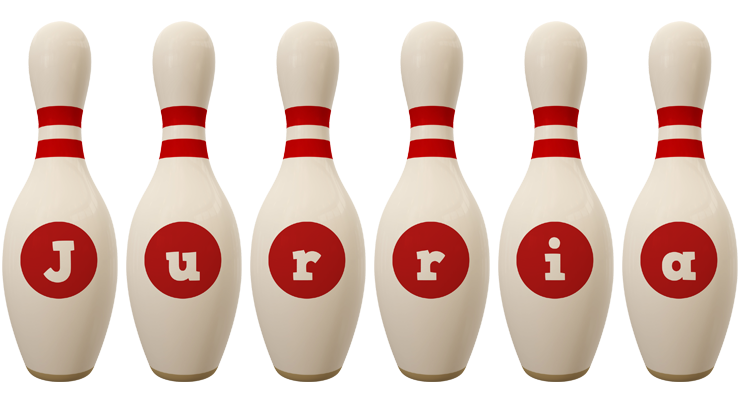 Jurria bowling-pin logo