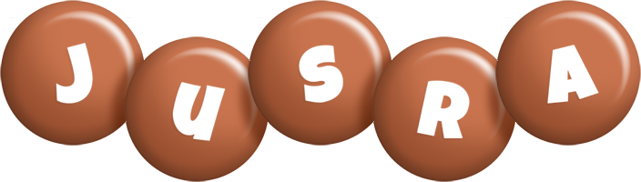 Jusra candy-brown logo