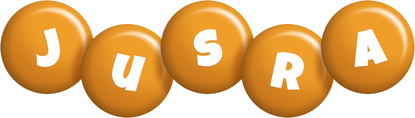 Jusra candy-orange logo