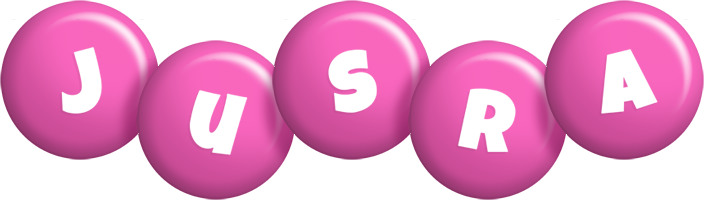 Jusra candy-pink logo