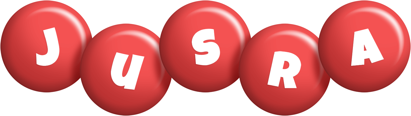 Jusra candy-red logo