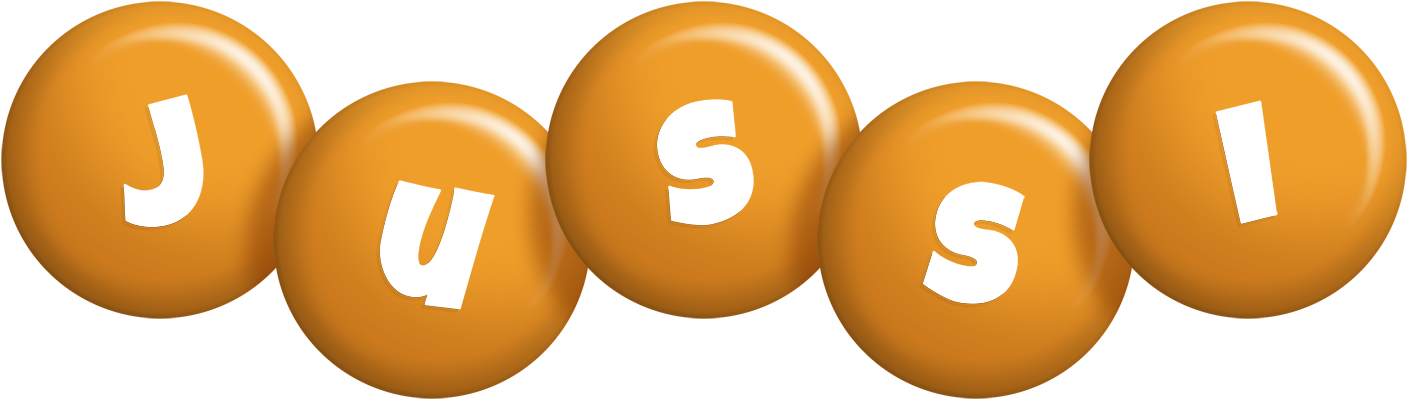 Jussi candy-orange logo