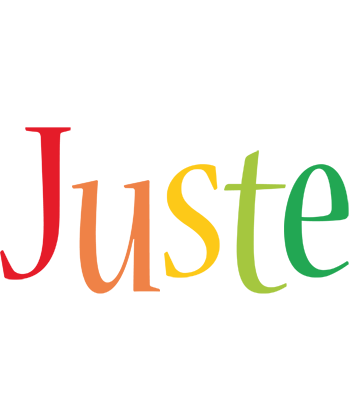 Juste birthday logo