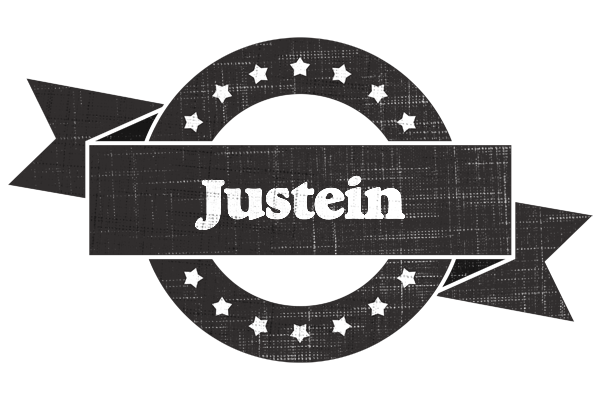 Justein grunge logo