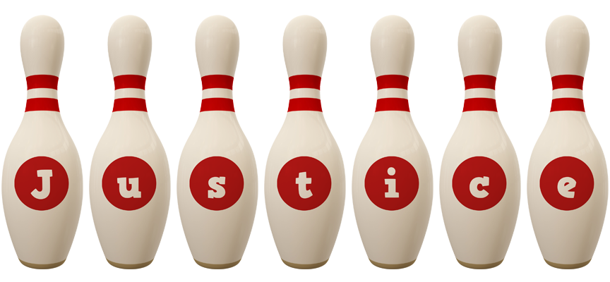Justice bowling-pin logo