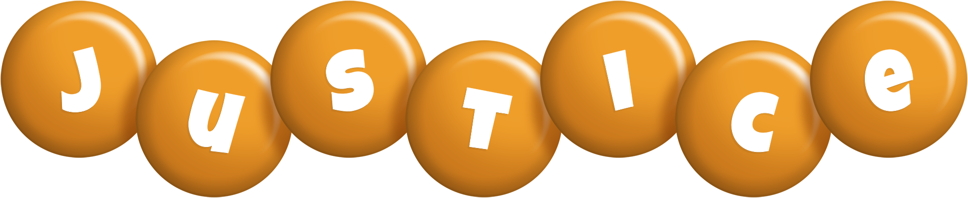 Justice candy-orange logo