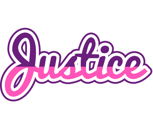 Justice cheerful logo