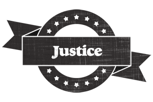 Justice grunge logo