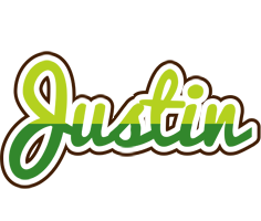 Justin golfing logo