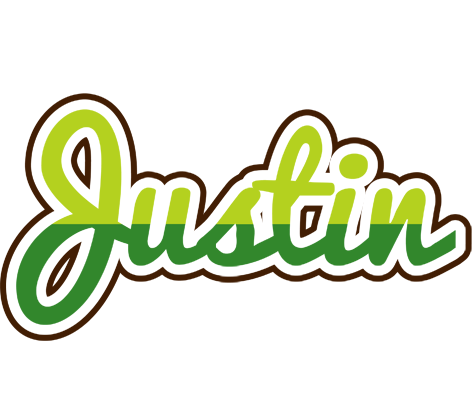 Justin golfing logo