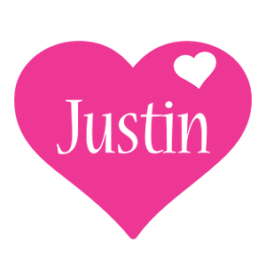 Justin love-heart logo
