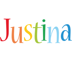 Justina birthday logo