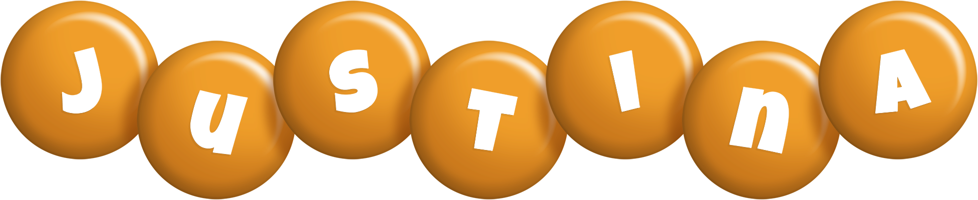 Justina candy-orange logo