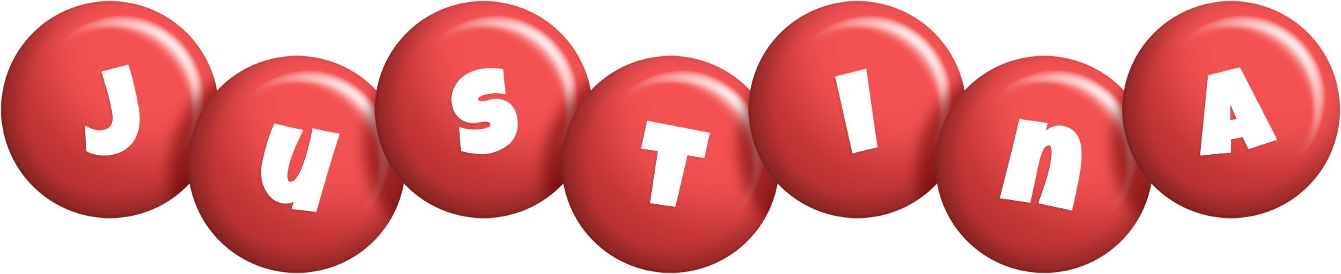 Justina candy-red logo
