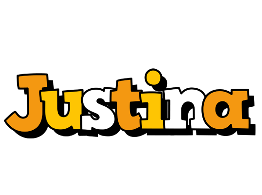 Justina cartoon logo