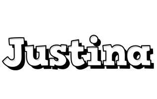 Justina snowing logo