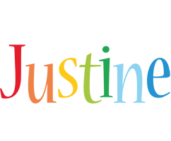 Justine birthday logo