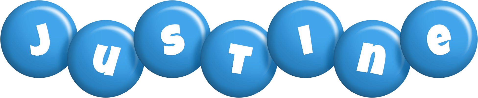 Justine candy-blue logo